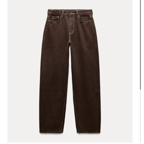 🤎Zara mid-rise balloon jeans. Size 2.